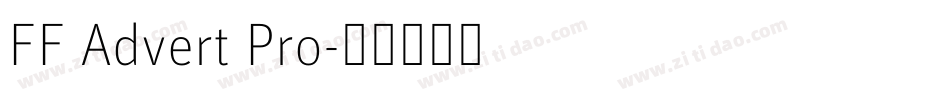 FF Advert Pro字体转换